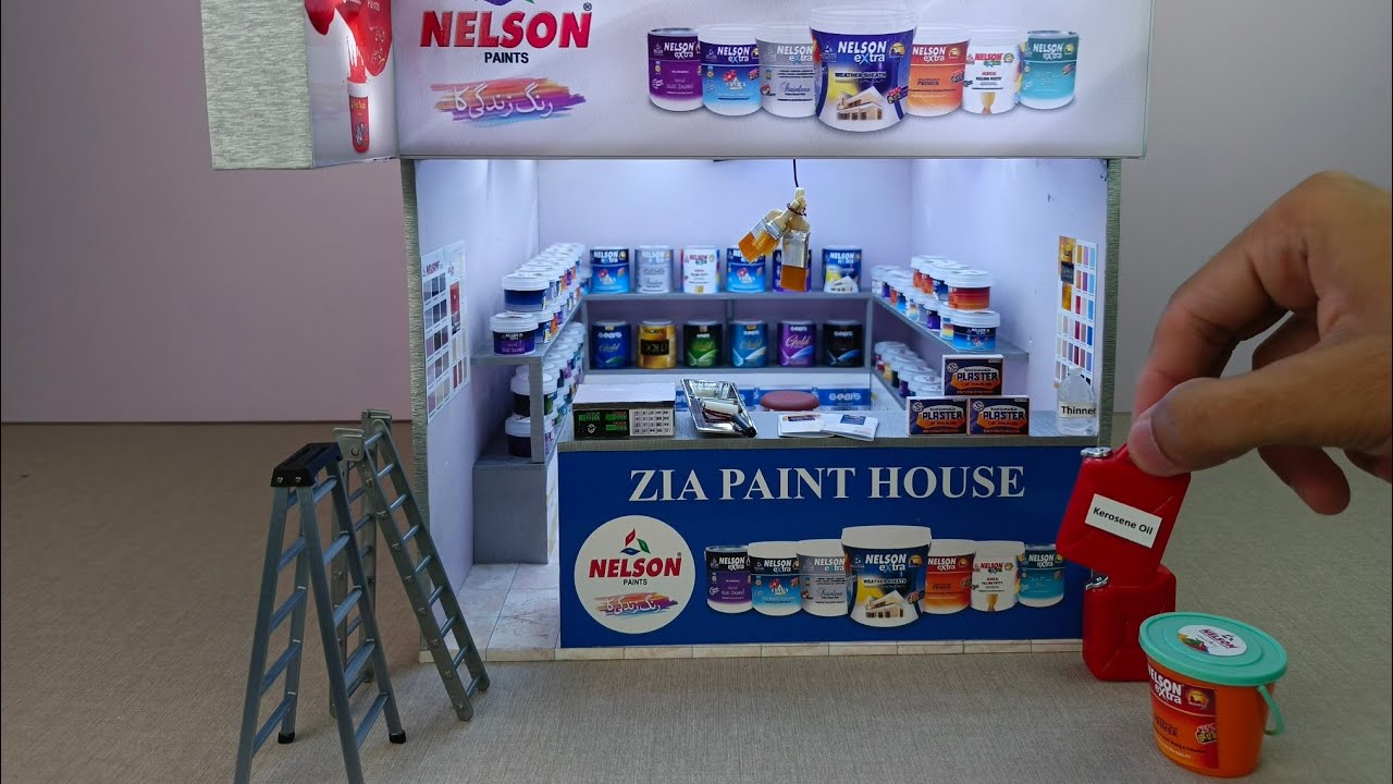 Paint shop diorama Miniature DIY | Miniature paint shop