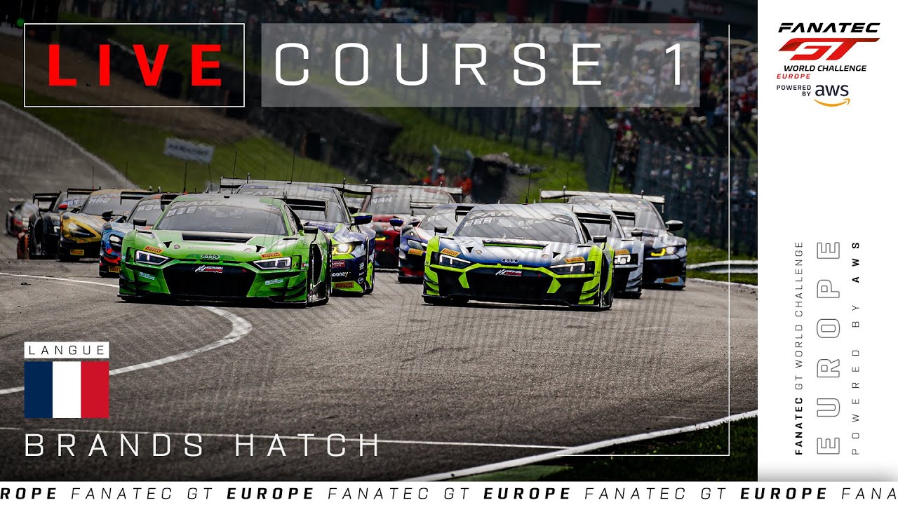 LIVE | Course 1 | Brands Hatch | Fanatec GT Europe 2024 (Français)