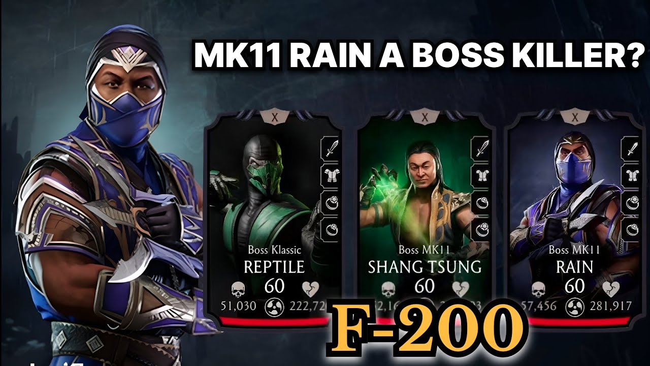 Is Mk11 Rain A Good Boss Killer? Fatal Sorcerer's Tower 200 - Mk Mobile