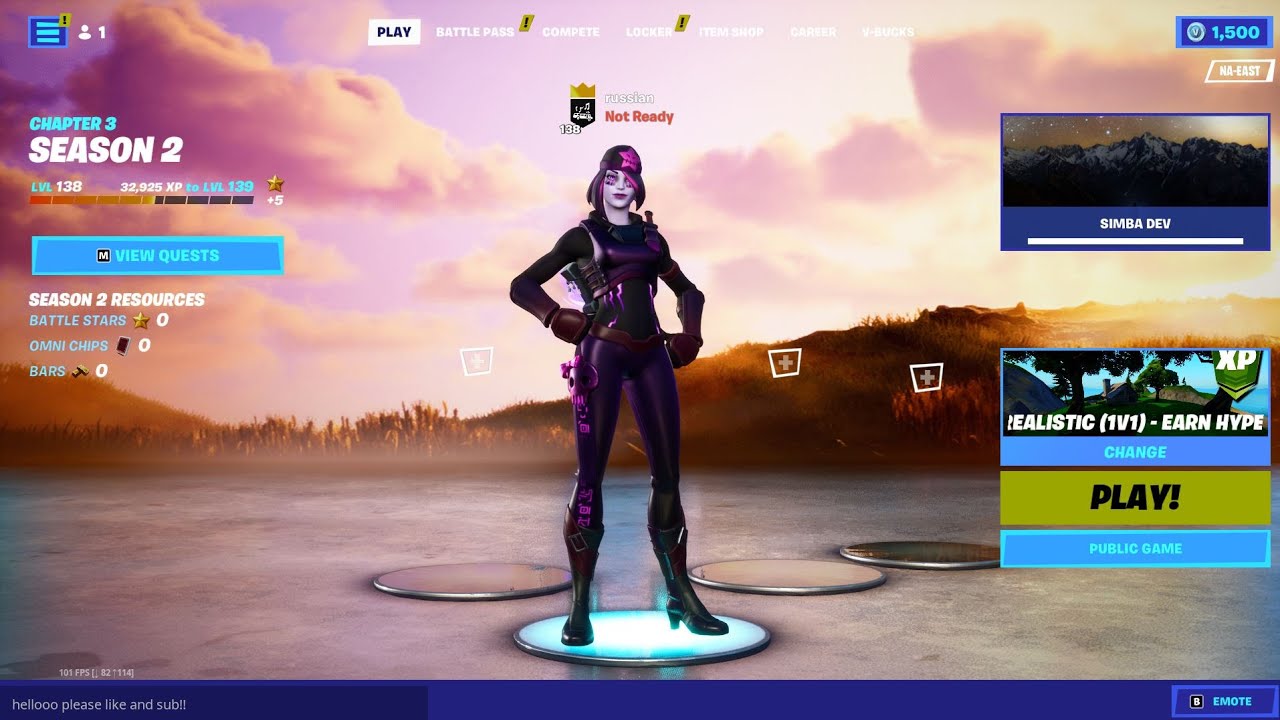 DARK SKULLY skin FORTNITE dancing in lobby lobby for Tiktoks!!