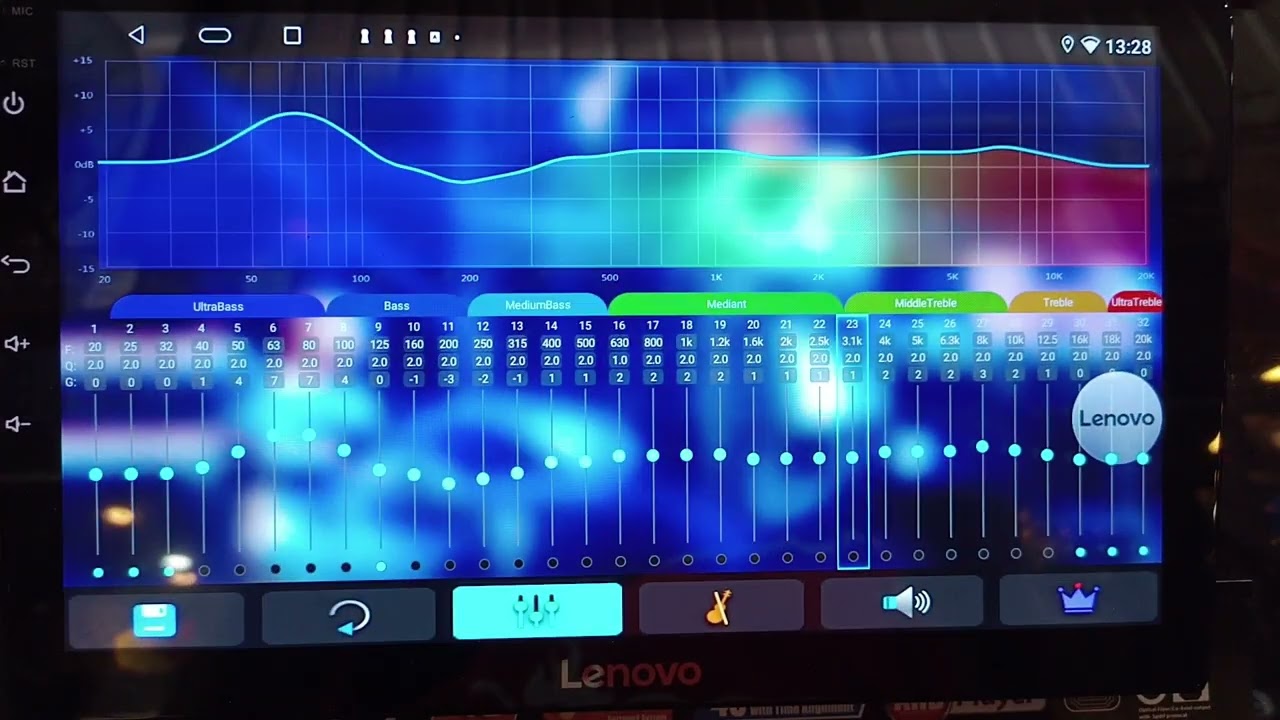 Lenovo D1 Series - Android Car Player - DSP EQ Adjust ( Preset Rock / Jazz / Popular / Classic )
