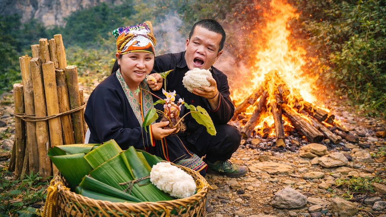 Dwarf Family Harvests Firewood & Forest Ingredients for Lunar New Year Cake