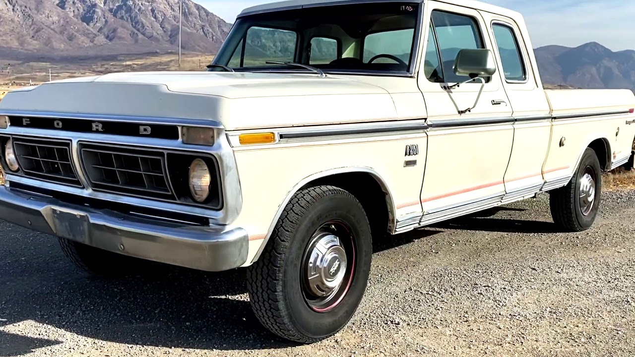 1976 FORD F250 SUPER CAB RANGER XLT, ALL ORIGINAL BARNFIND, STRONG 390 V8, ZERO RUST ROT, AC CAB