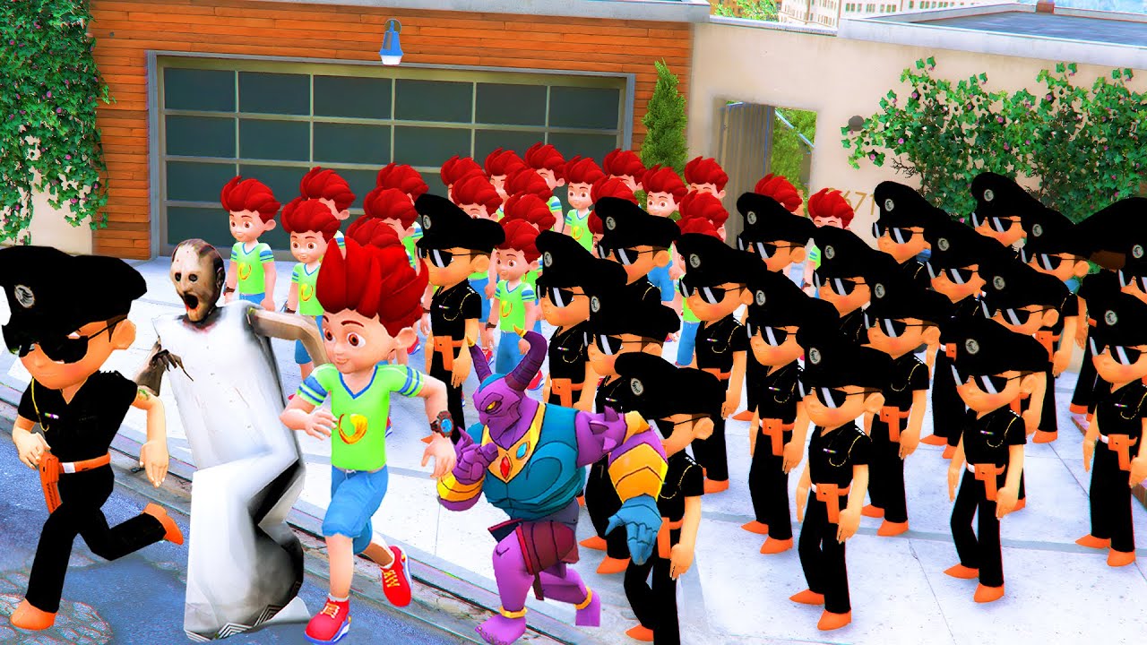 🤯😡1000 Kicko Attacked on Little Singham 1000 Little Singham Attacked On Kicko Shinchan in Gta 5