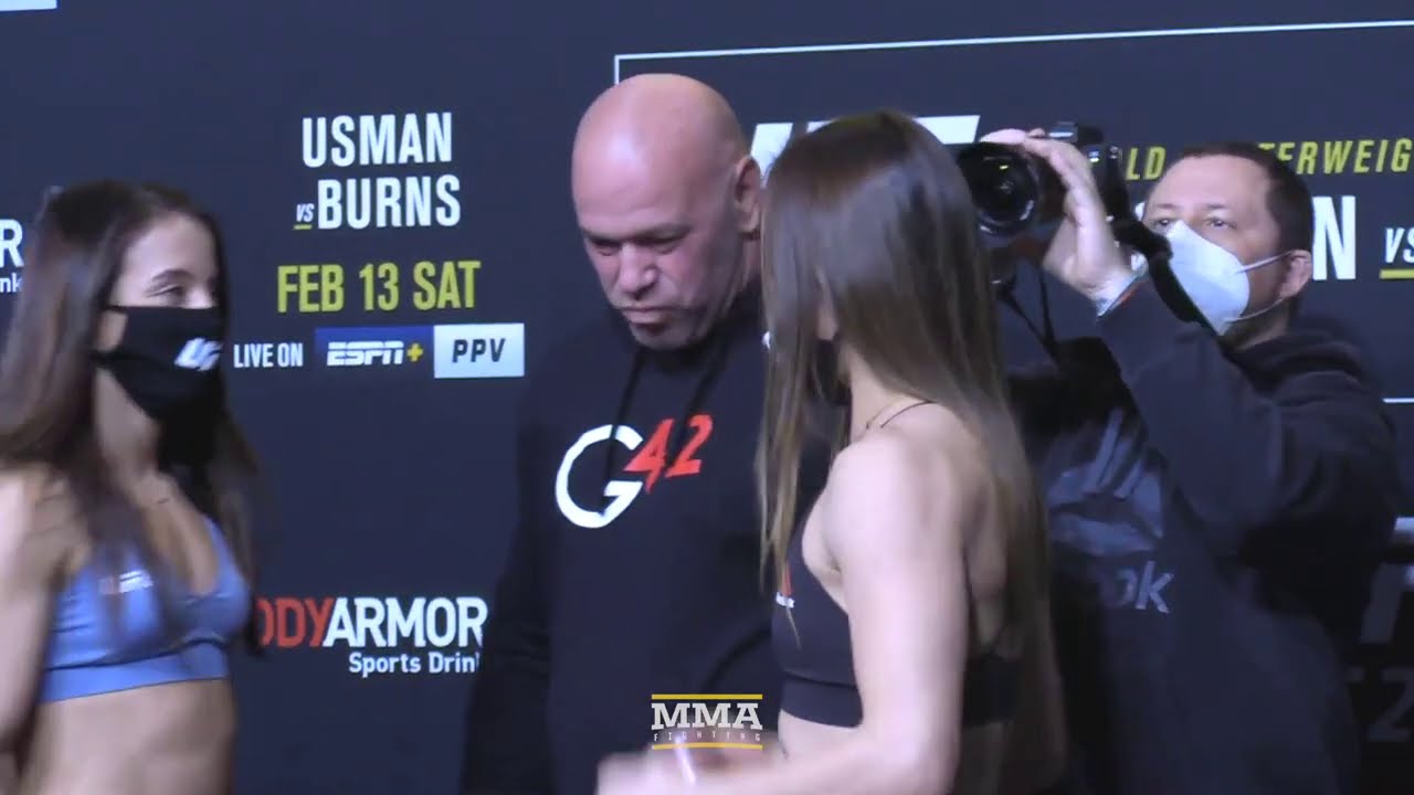 UFC 258: Maycee Barber vs. Alexa Grasso Weigh-In Staredown - MMA Fighting