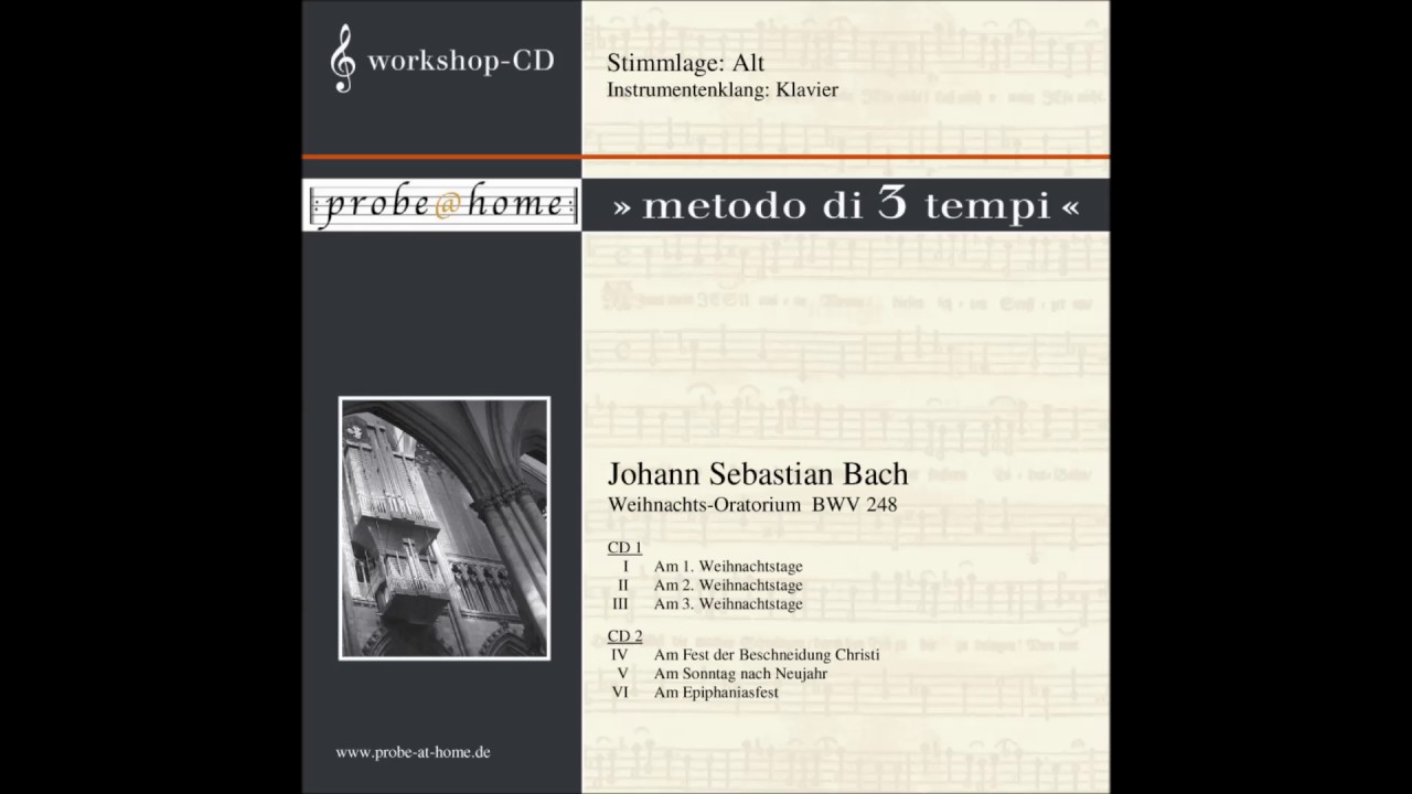 Jauchzet frohlocket - Weihnachts-Oratorium  - Teil I - J.S. Bach - Alto - Alt - T1