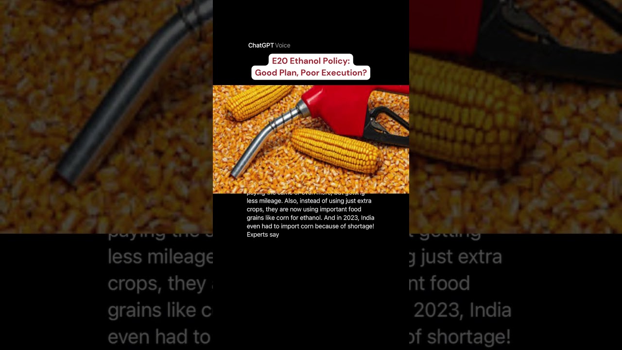E20 Ethanol Policy: Good Plan, Poor Execution?