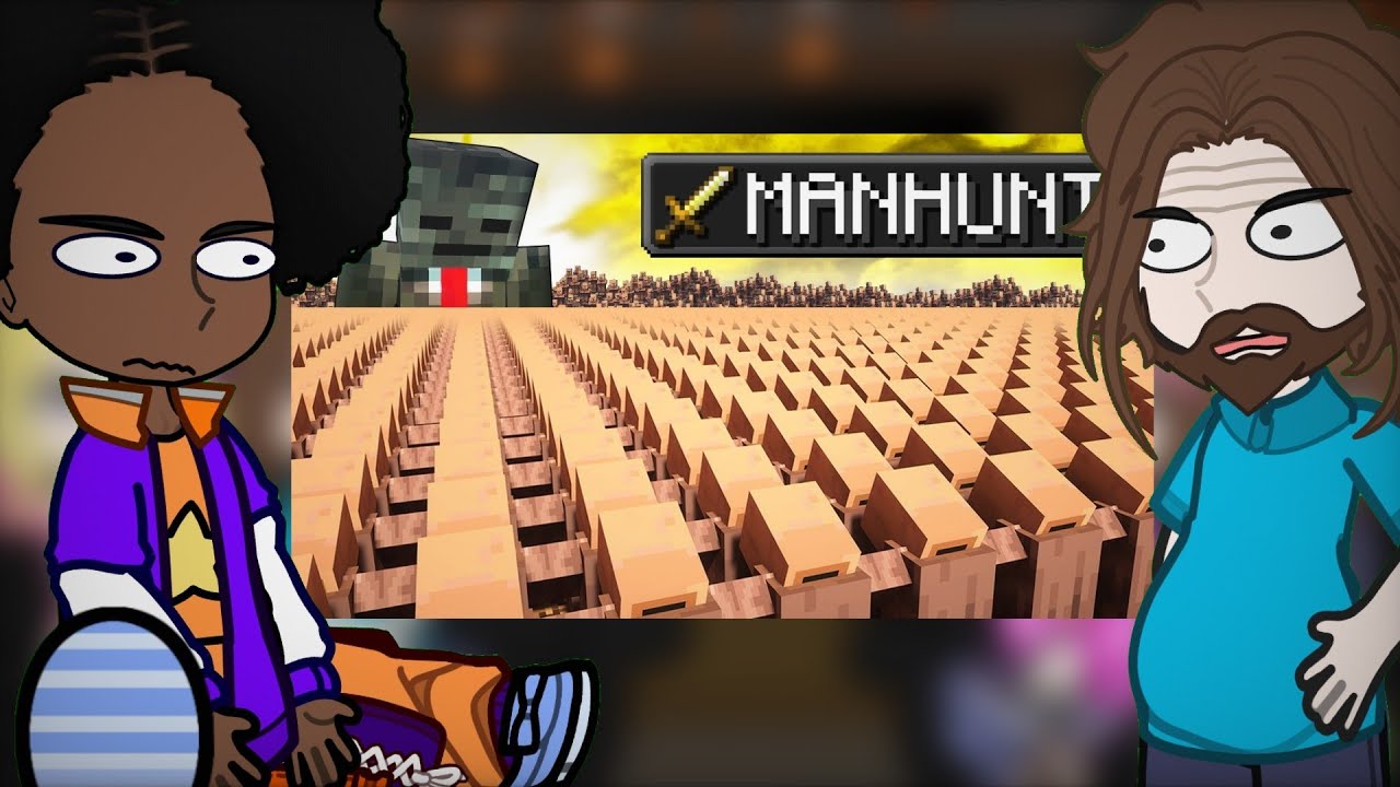 Minecraft movie react to 1,000,000 Villager MANHUNT by Grox (Part 1)