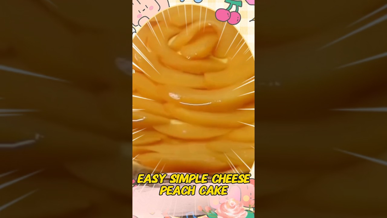 Easy and simple cheese peach cake #isabelinjapan