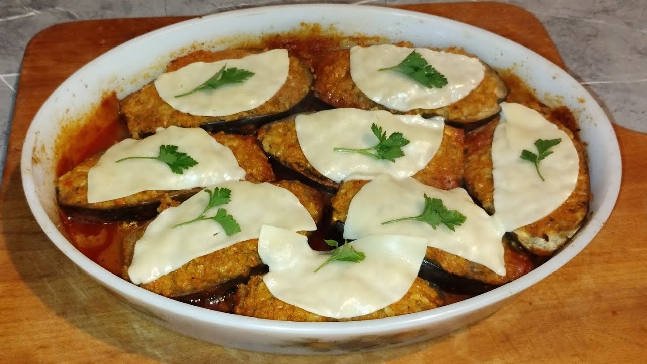 Баклажаны, фаршированные овощами, очень вкусные, попробуйте и вы!