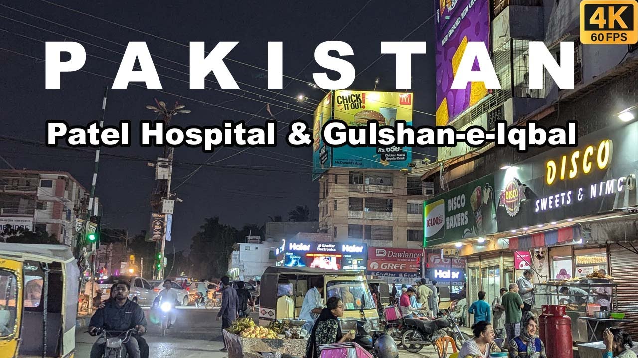 Patel Hospital Surroundings Walk Tour | Gulshan-e-Iqbal, Karachi, Pakistan | Full Mooni Vlogs 60FPS