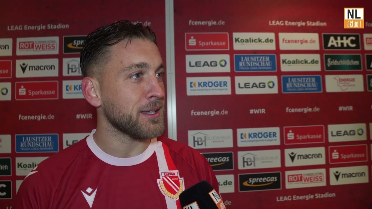 FC Energie Cottbus | Dennis Slamar nach 3:0 Sieg gegen Hertha BSC II