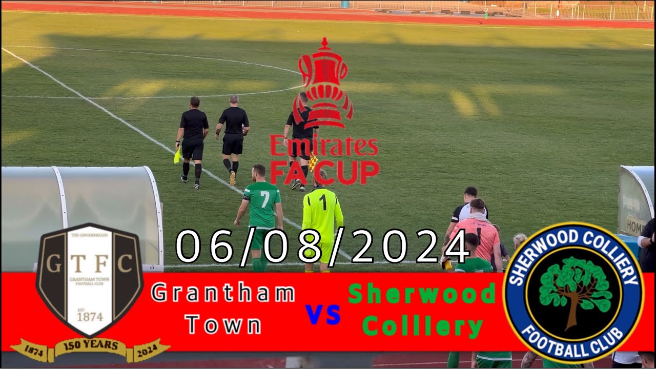 Grantham Town 4-0 Sherwood Colliery, Emirates FA Cup, 06/08/2024. 4K