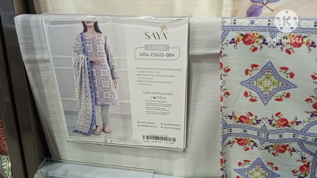 SAYA Khadar collection new article unstitched 3 piece Rs 2990#