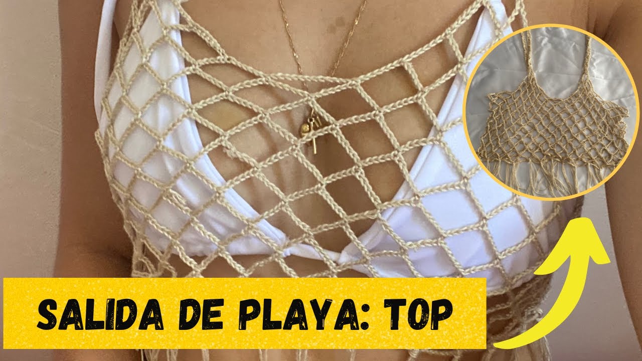 Salida de playa ➡️ top |  BIEN EXPLICADO 😍 |  Tejidos a crochet  🧶