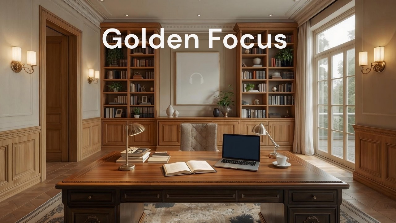 Warm Dustline Lofi | Smooth Golden Focus in a Sunlit Study | 100 Minutes