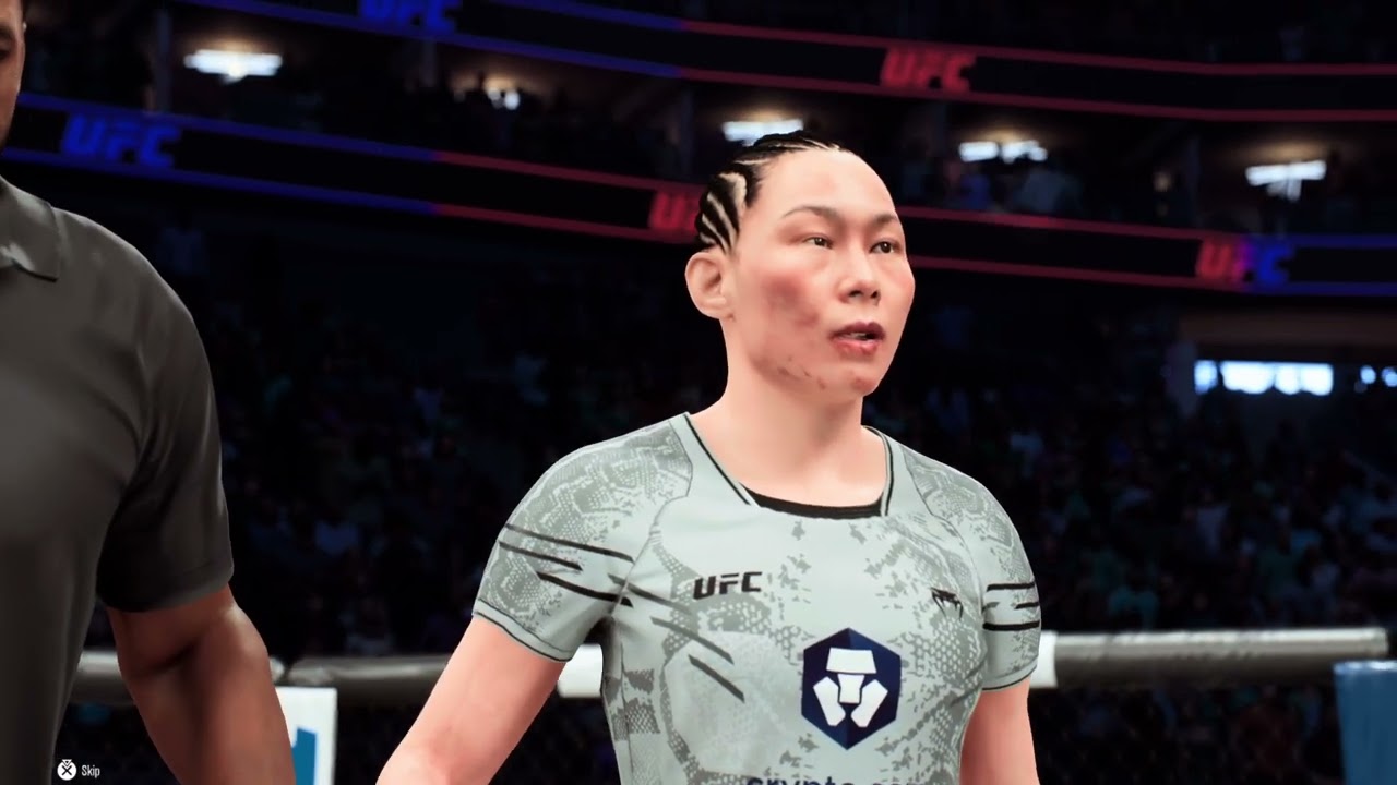 UFC 300 Zhang Weili vs Yan Xiaonan UFC 5 SW Title Fight Simulation Highlight 🇨🇳🇨🇳👊🎮 张伟丽 闫晓楠