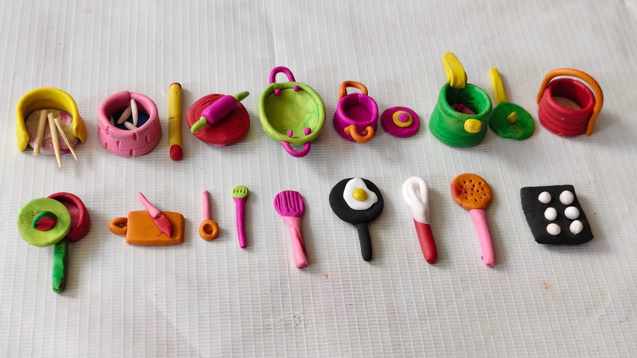 Amazing Clay Kitchen Set Making | Easy Clay Craft Ideas 2026 | DIY Mini Kitchen