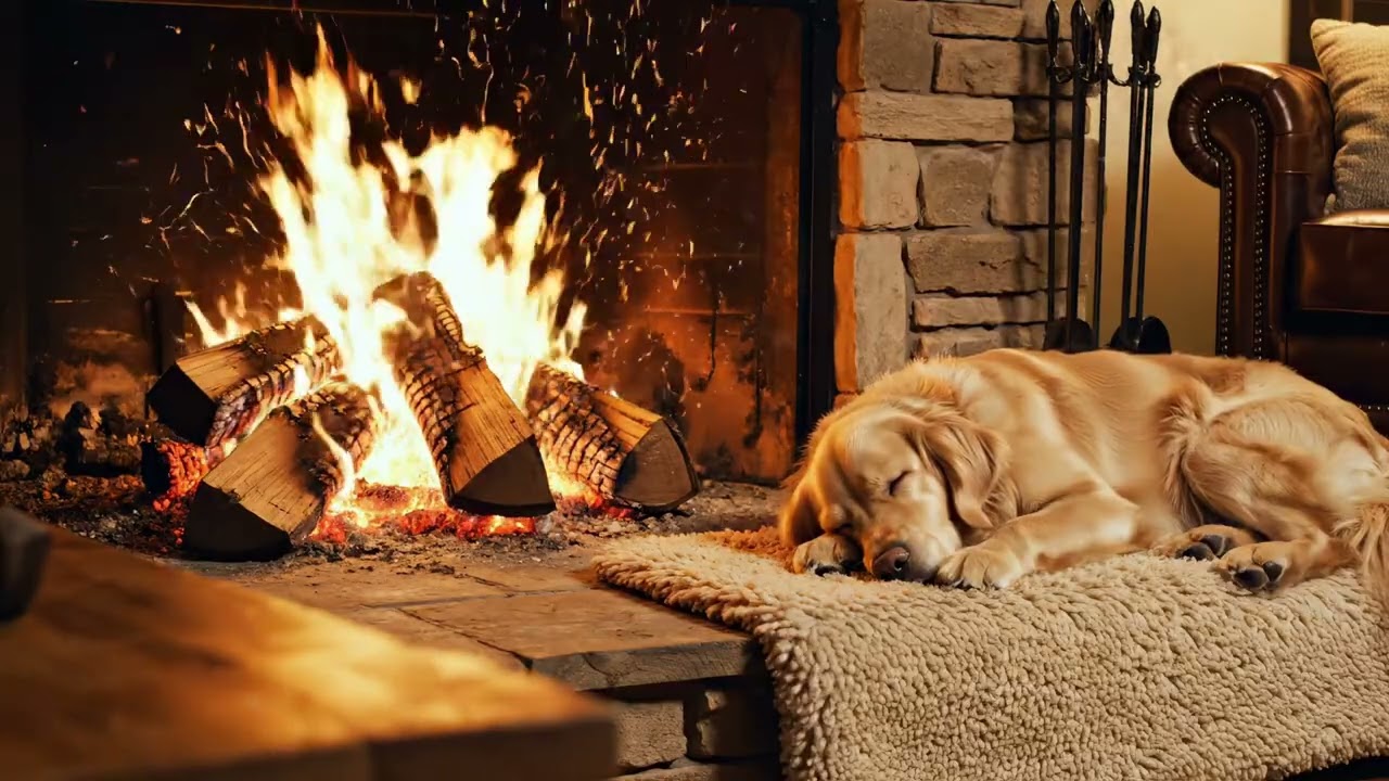 10 Hours of Cozy Fireplace Sounds 🔥 Deep Sleep & Relaxation