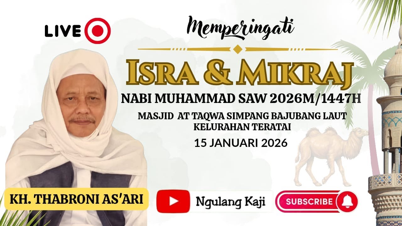 Live ||  Memperingati Isra dan Mikraj Nabi Muhammad SAW | Masjid  At Taqwa Simpang Bajubang Laut.