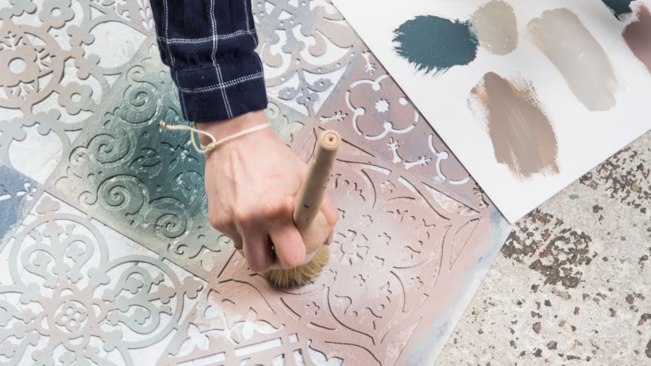 How to Stencil a Fabric Pillowcase with an Ombre Blend with Fusion Mineral Paint™