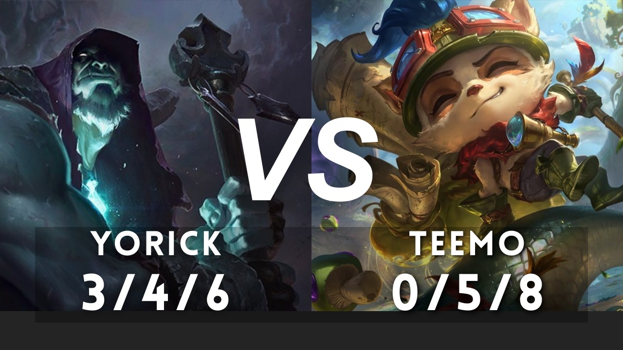 Yorick VS Teemo BUT ENEMY BOT LANE GOES FOR 19/9 | Patch 26.3
