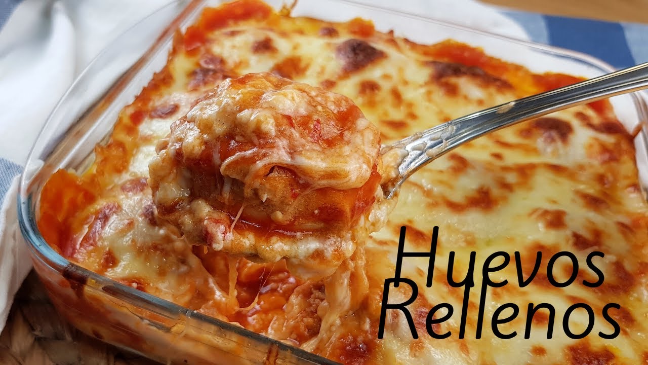 Tan fáciles como ricos estos huevos rellenos al horno ( Una idea de cena fácil )
