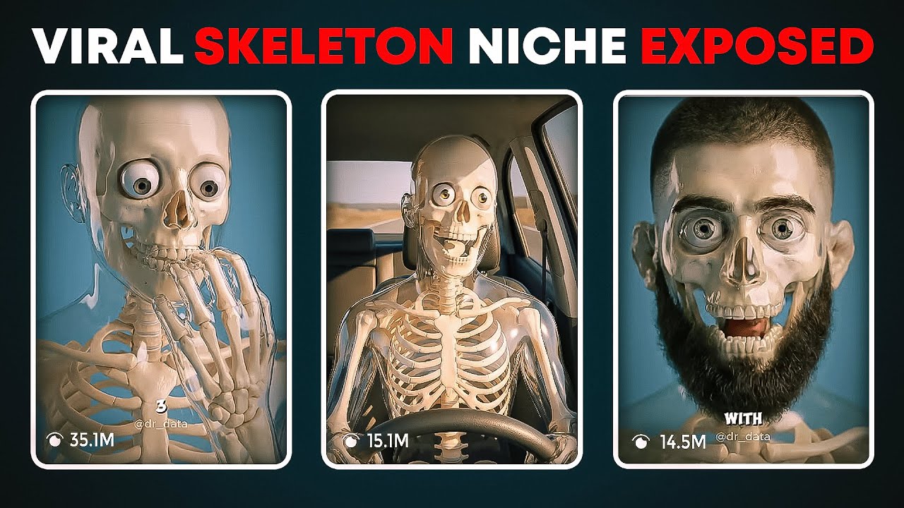 How to Make Mind-Blowing Skeleton Science Facts YouTube Shorts Using Only AI (Faceless Tutorial)