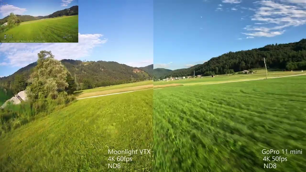Comparison video - Walksnail moonlight 4k vs GoPro 11 mini 4K // Settings in the description