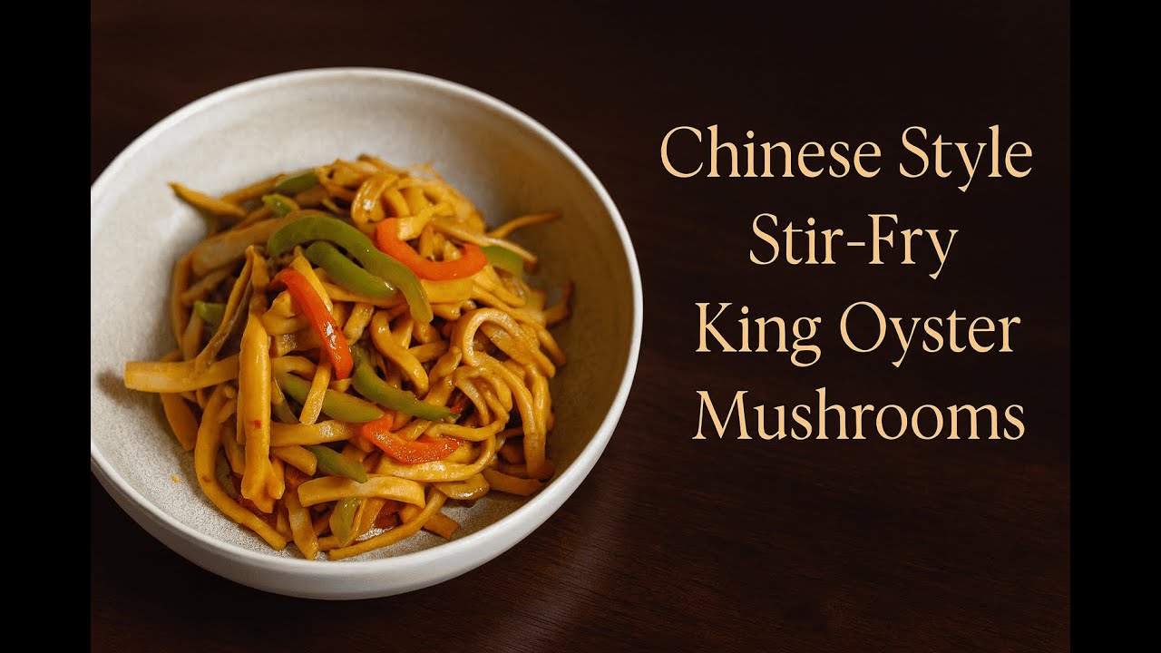 Chinese Style Stir-Fry King Oyster Mushrooms l ผัดเห็ดออรินจิสไตล์จีน