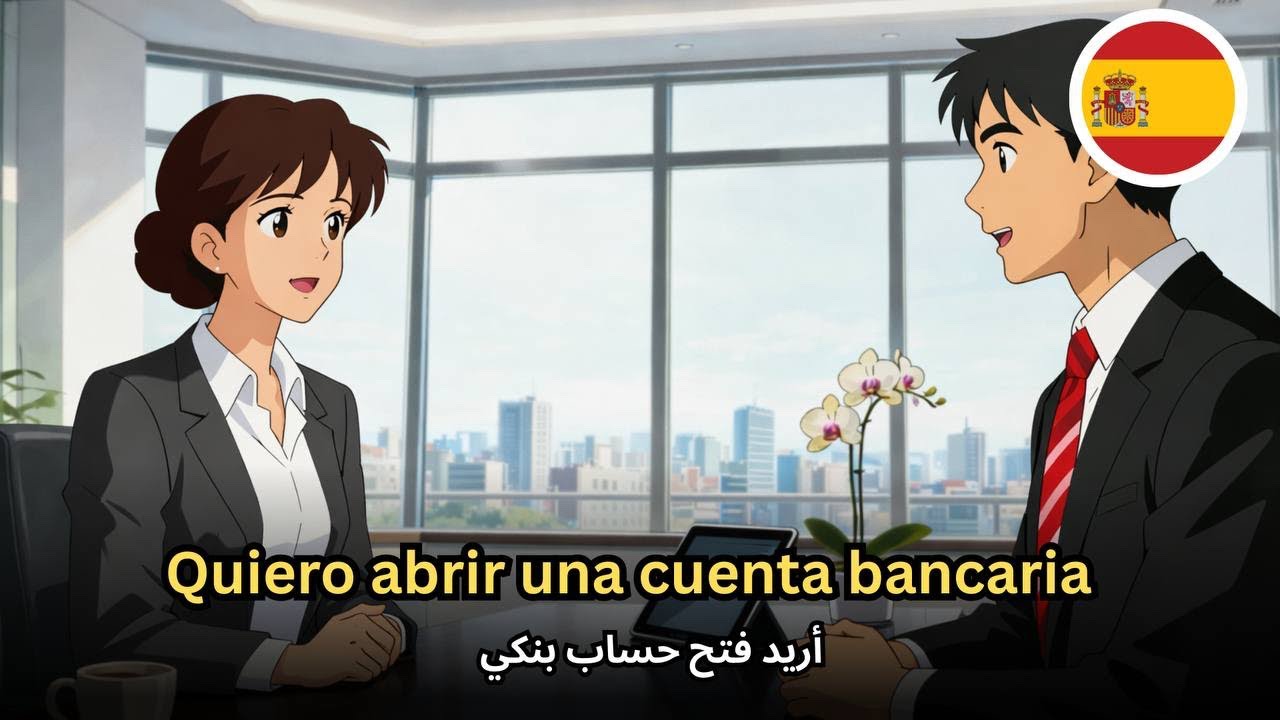 ابدأ بفهم الإسبانية بسهولة وسرعة | حوار فتح حساب بنكي 🏦🇪🇸