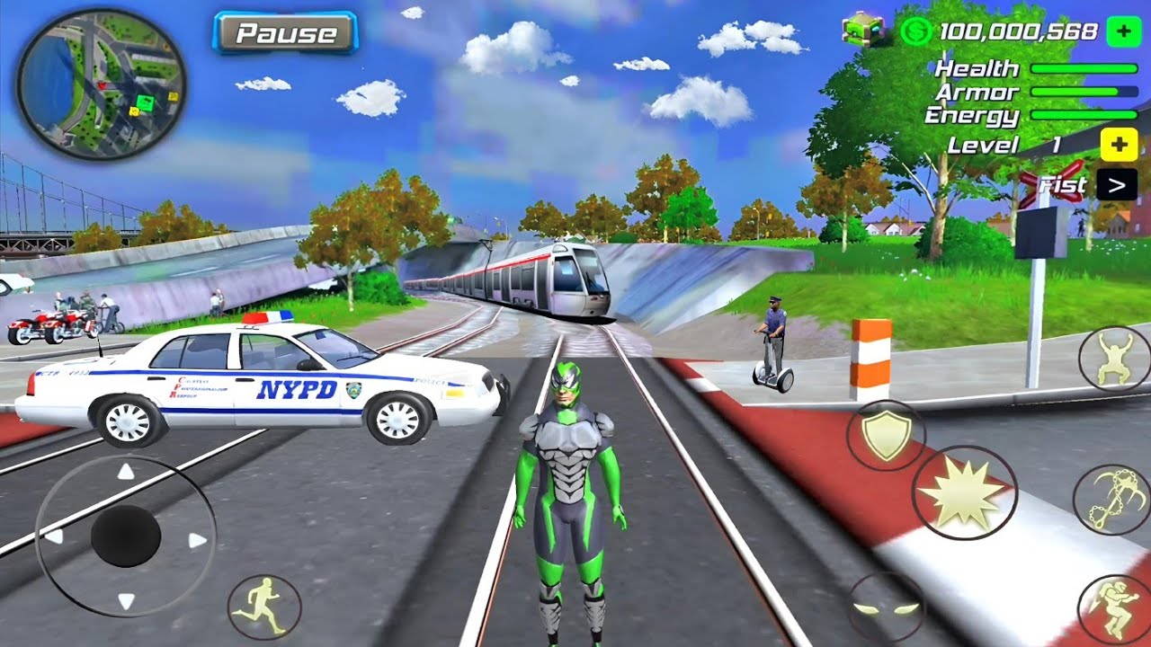Rope Frog Ninja Hero Strange Gangster Vegas New City #2 - Android Gameplay