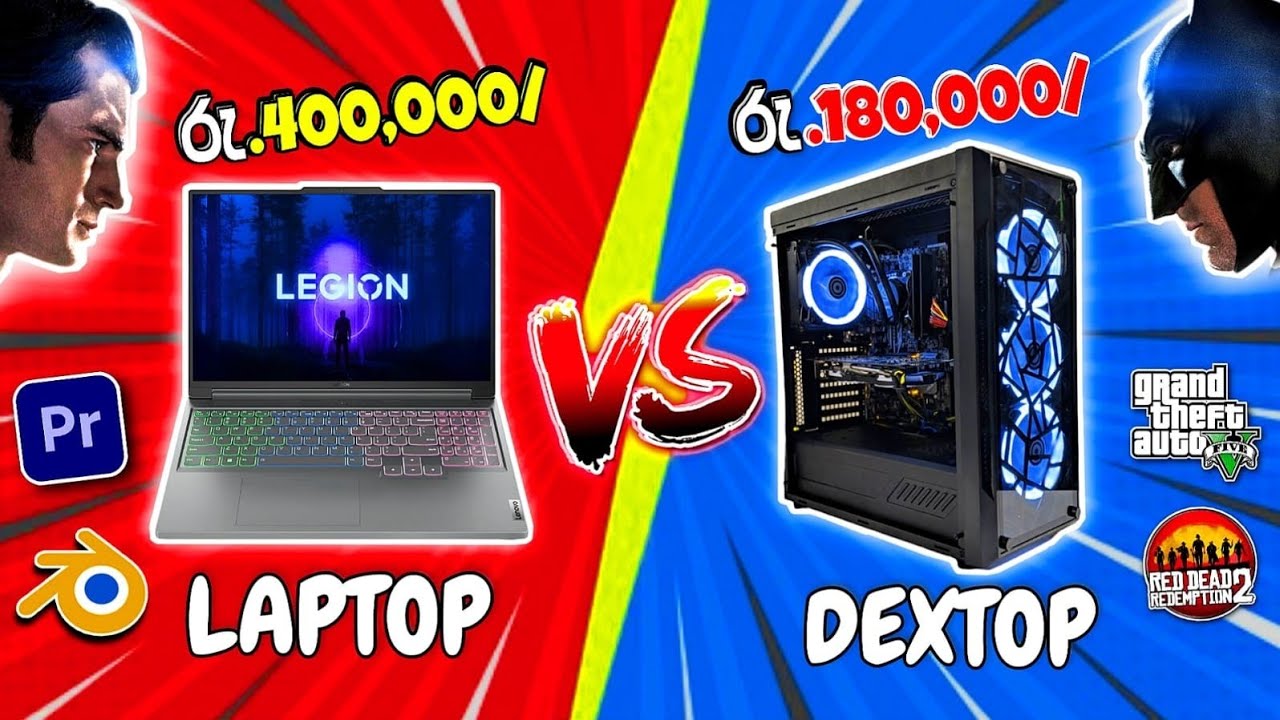 Laptop vs Dextop sinhala - Shocking Result Live proof - Gaming, Premiere, Cinema4D, VRay, Blender