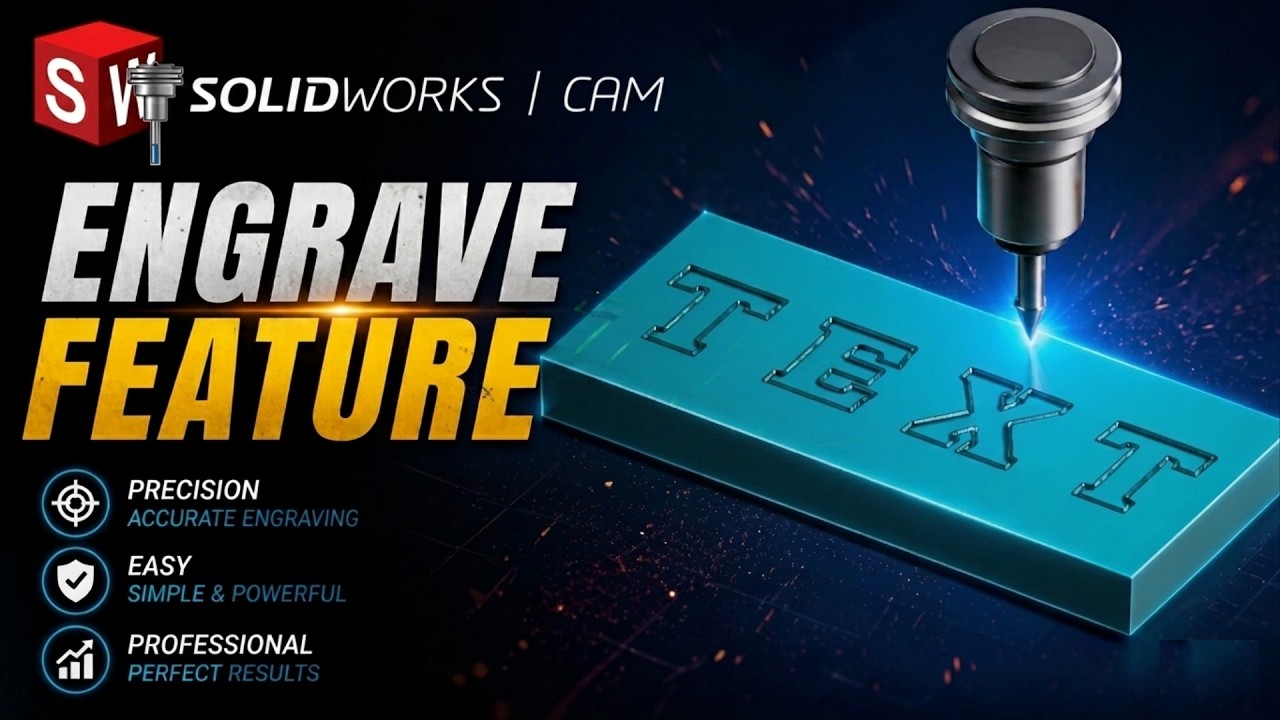 SolidWorks CAM :  Text Engrave.