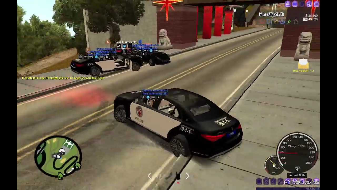 [MTA UNİCORN ROLEPLAY] DRİFT ATAN SİYAH SULTAN BÜYÜK KOVALAMACA #pursuit #police #policecar  #funny