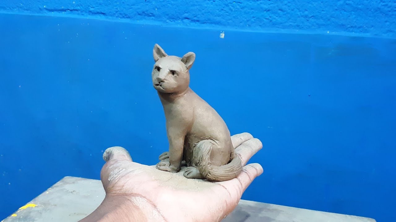 Easy clay cat making for beginners || clay modelling ideas