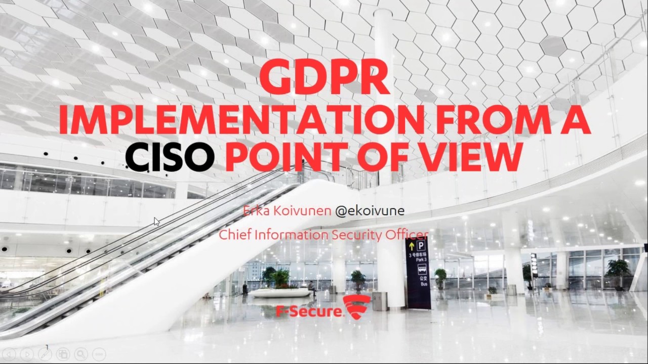 Внедрение GDPR глазами CISO