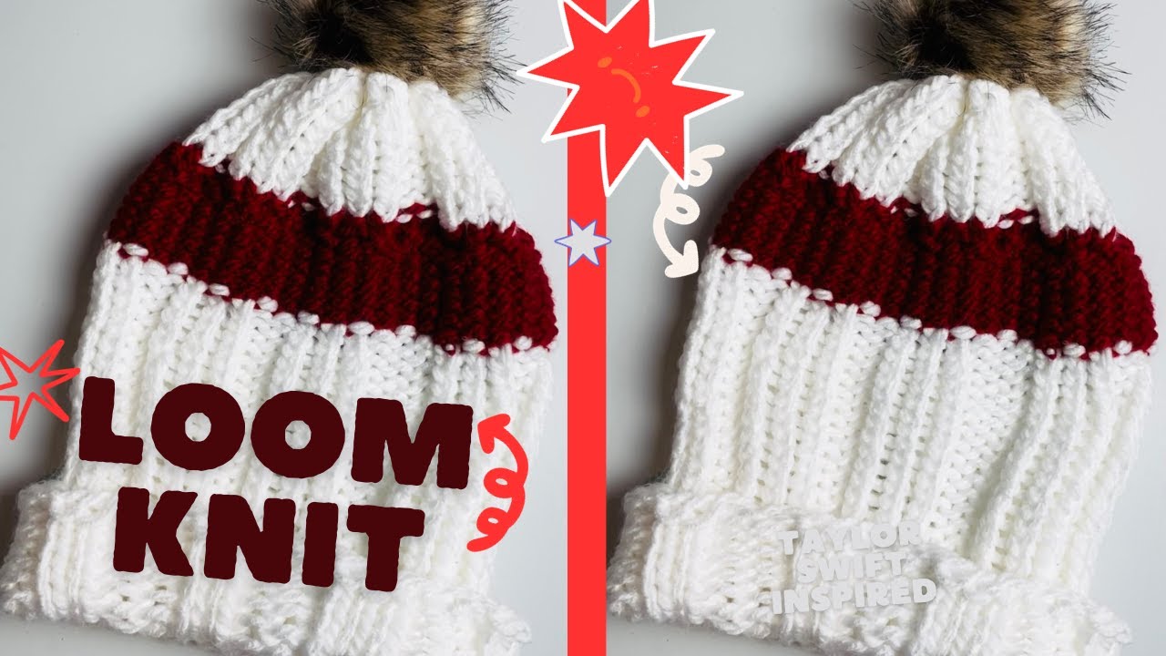 Taylor Swift’s 87 Beanie (Loom Knit Version) 🧶*Easy*