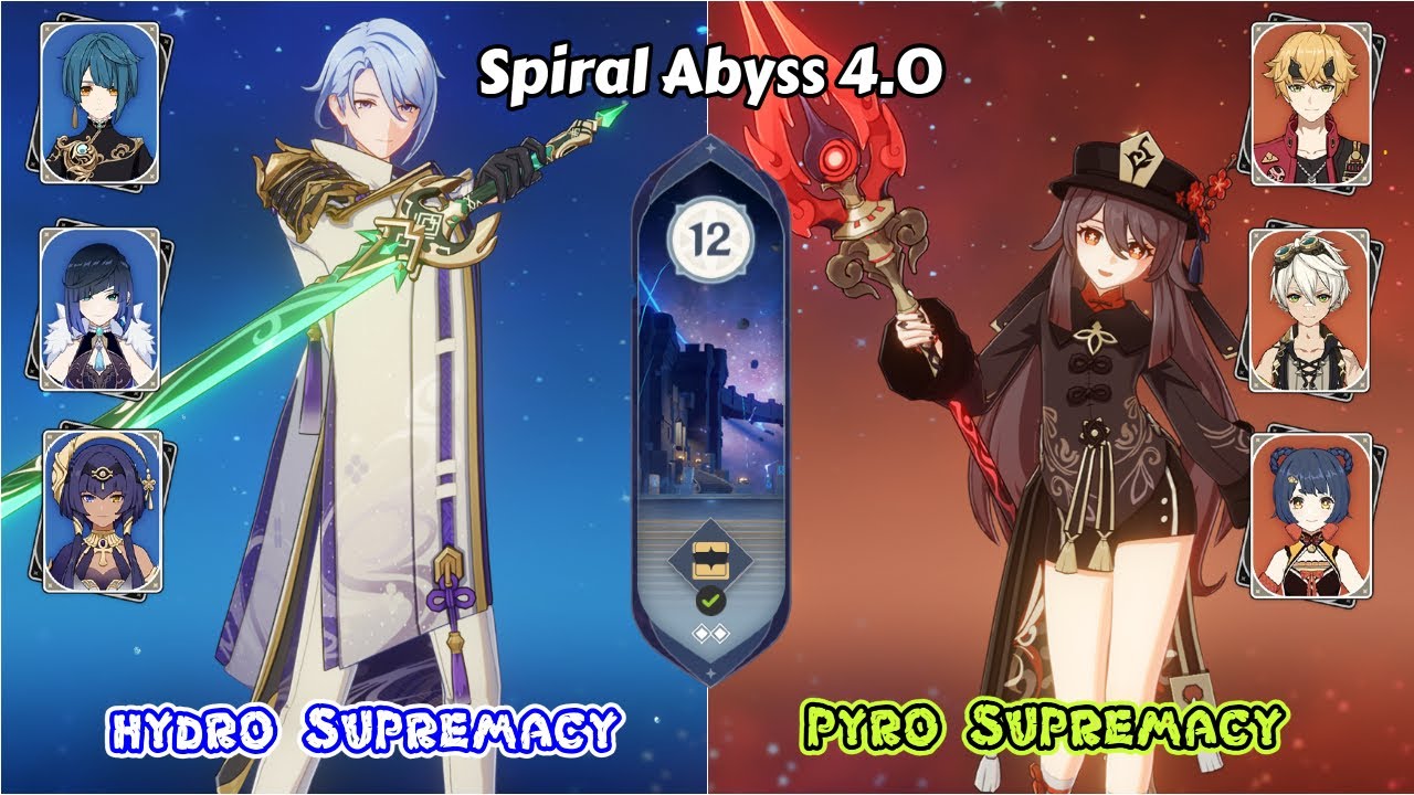 Hydro Supremacy Ayato & Pyro Supremacy Hutao | Genshin Impact | Spiral Abyss 4.0