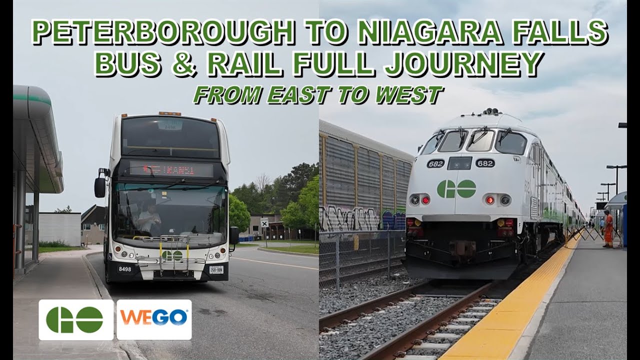 Peterborough to Niagara Falls Bus & Rail Full Journey Via Toronto