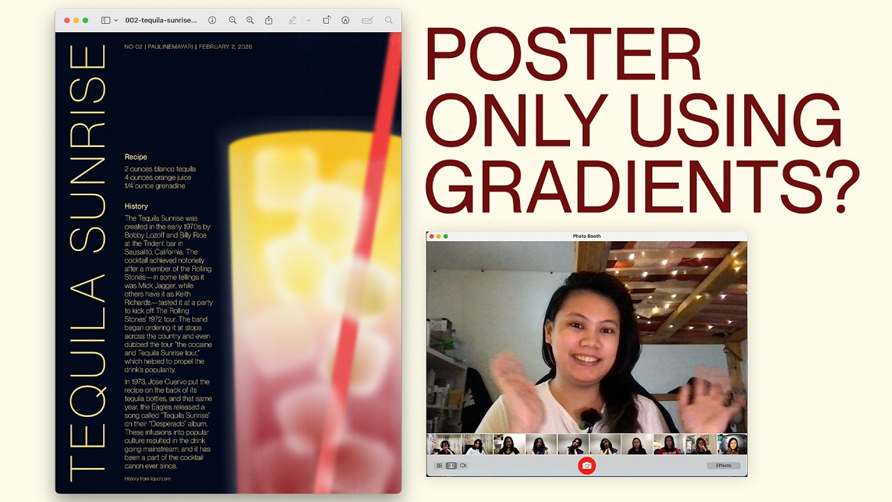 designing a poster for tequila sunrise