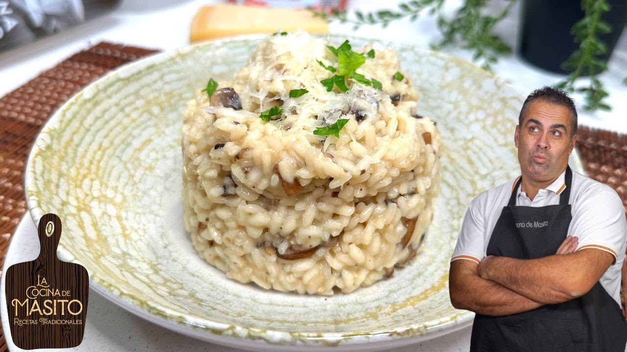 🍚Risotto de champiñones😍 Super rico y muy meloso 😘