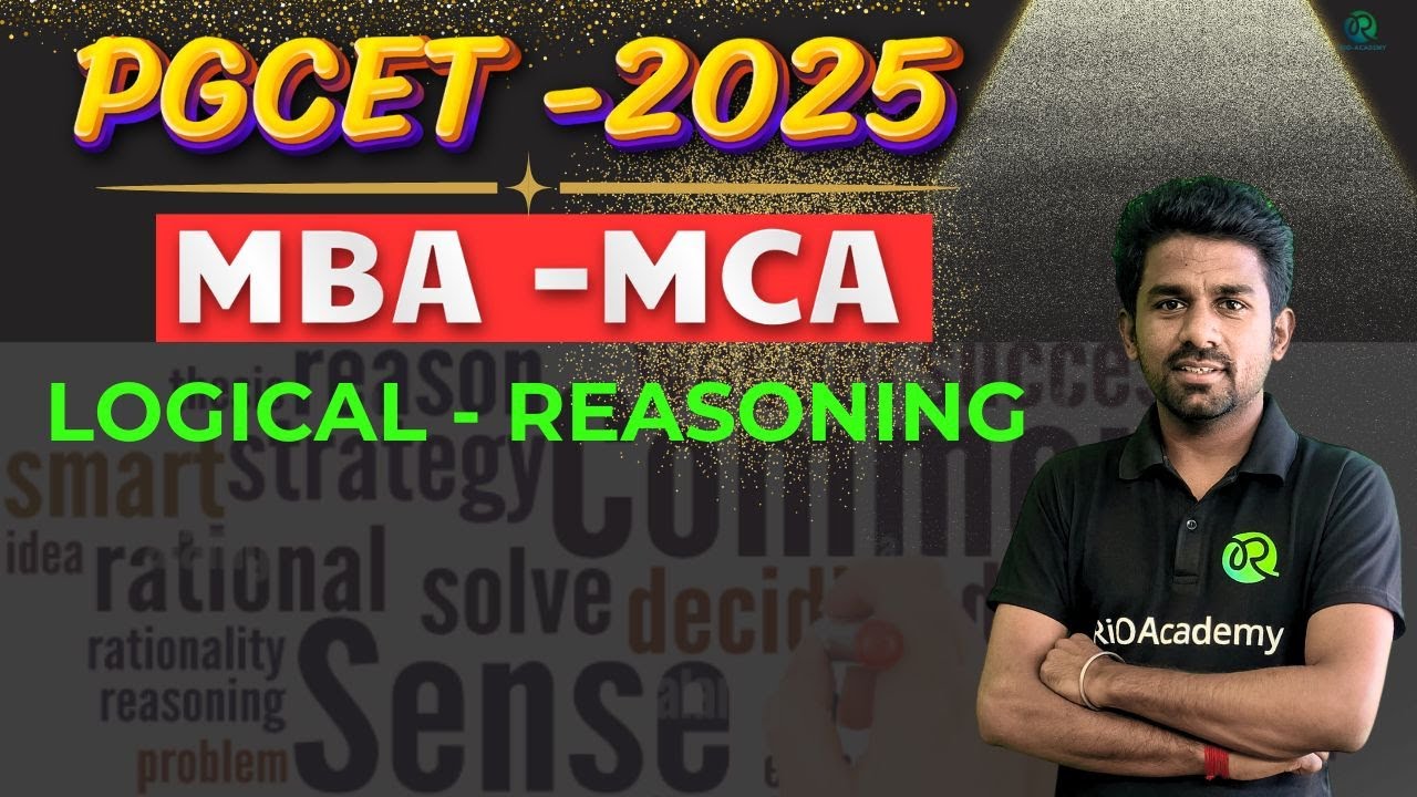 PGCET MBA - MCA 2025 | Logical Reasoning | Basics |#pgcetexam2025