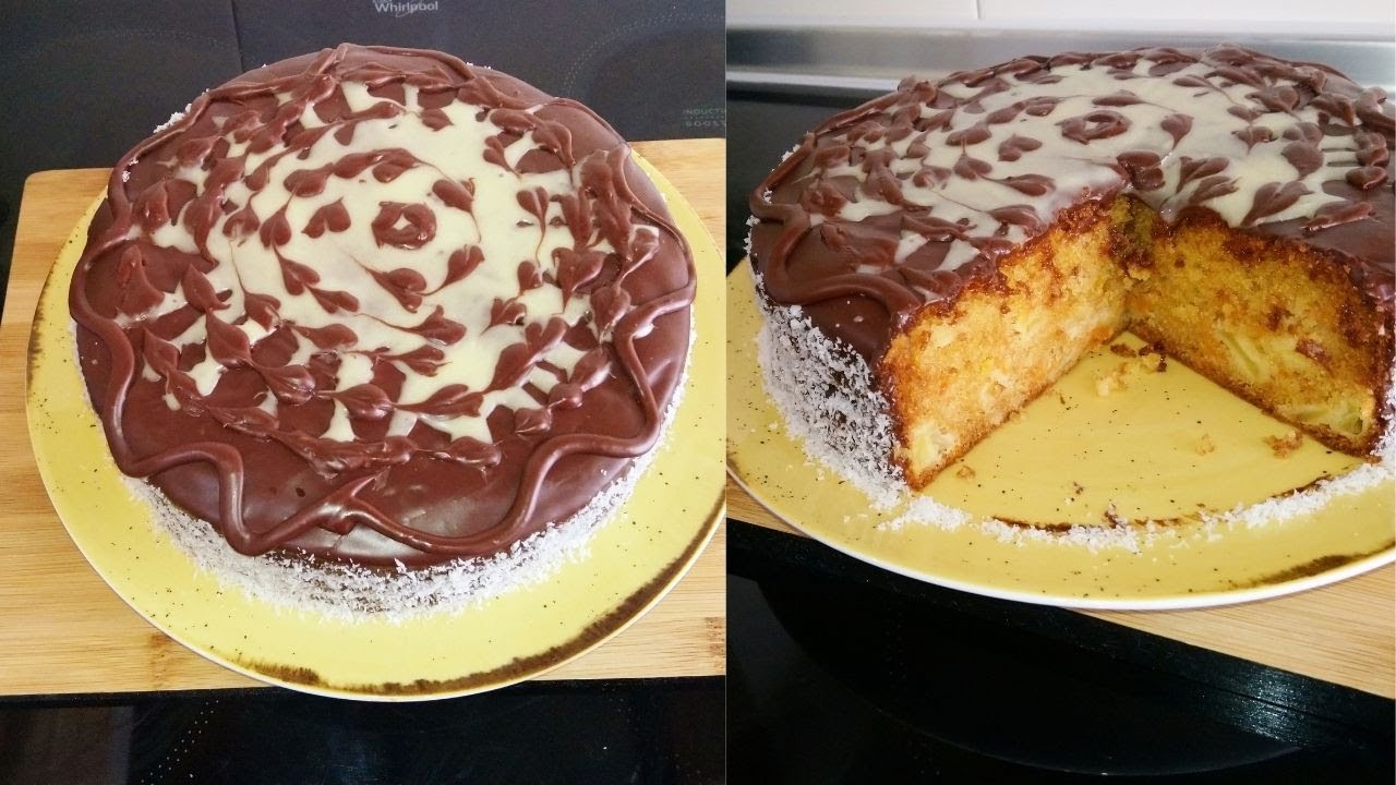TORTA DE YOGURT MANZANA🍎 ZANAHORIA🥕 Y ALMENDRAS CUBIERTA DE NUTELLA exquisitez que a todos les gusta