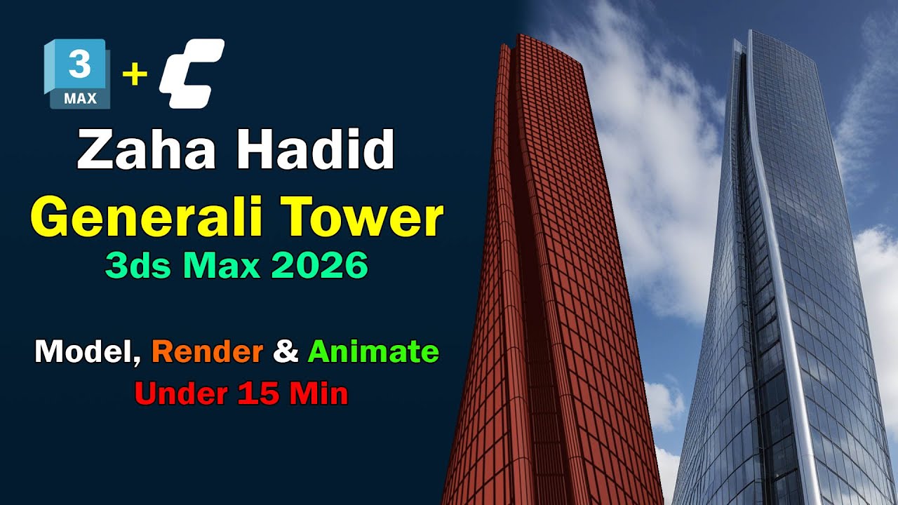 Generali Tower Workflow | 3D Modeling, ComfyUI Render & Animation in 15 Minutes