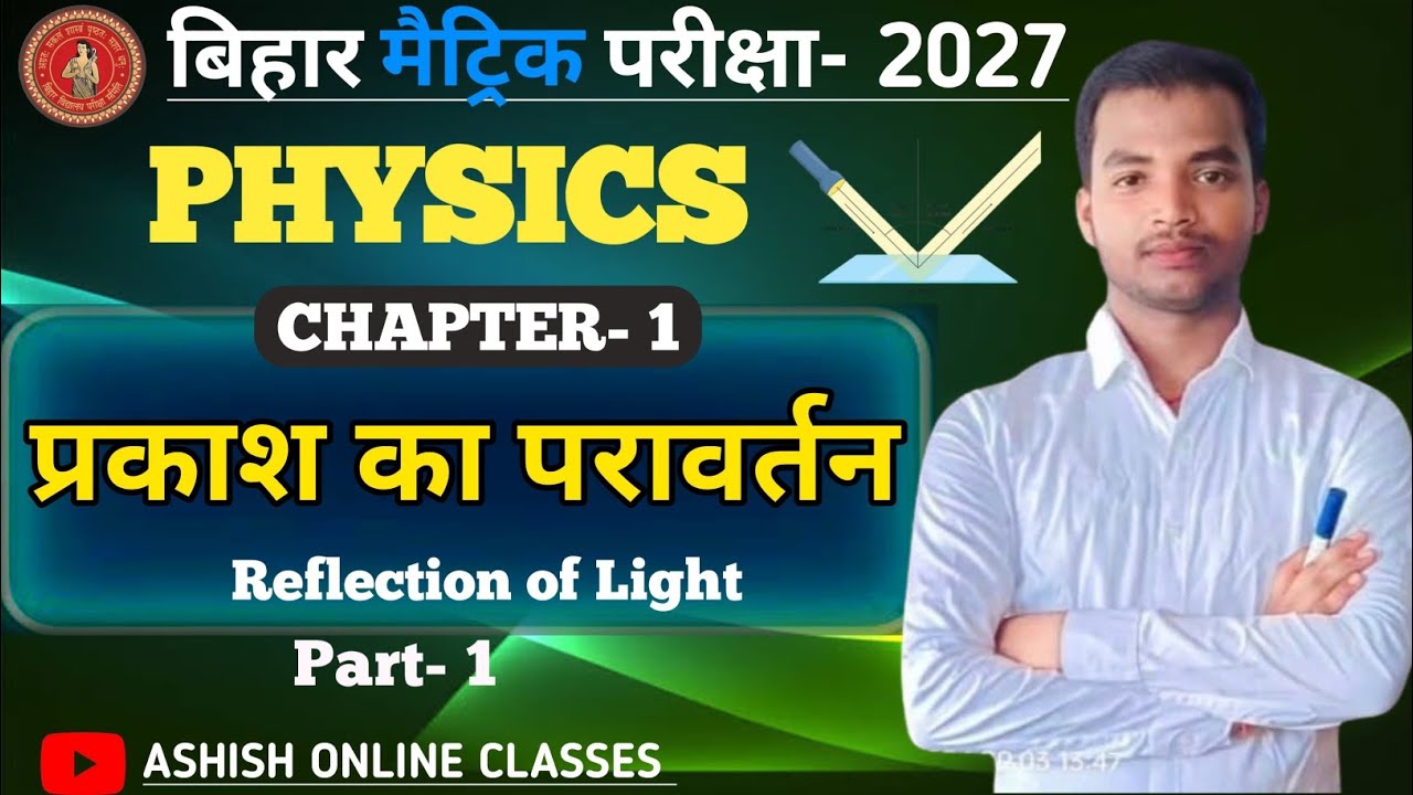 प्रकाश का परावर्तन | Reflection of Light | Class 10 Physics Chapter 1 Bihar Board | 10th Physics 