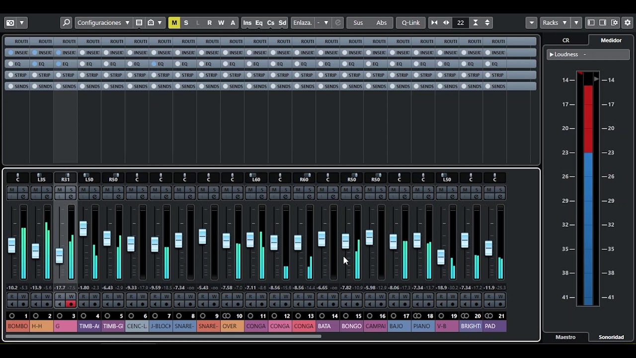 MEZCLANDO PARTE 2 || Percusión || ( Cubase Pro 10 )