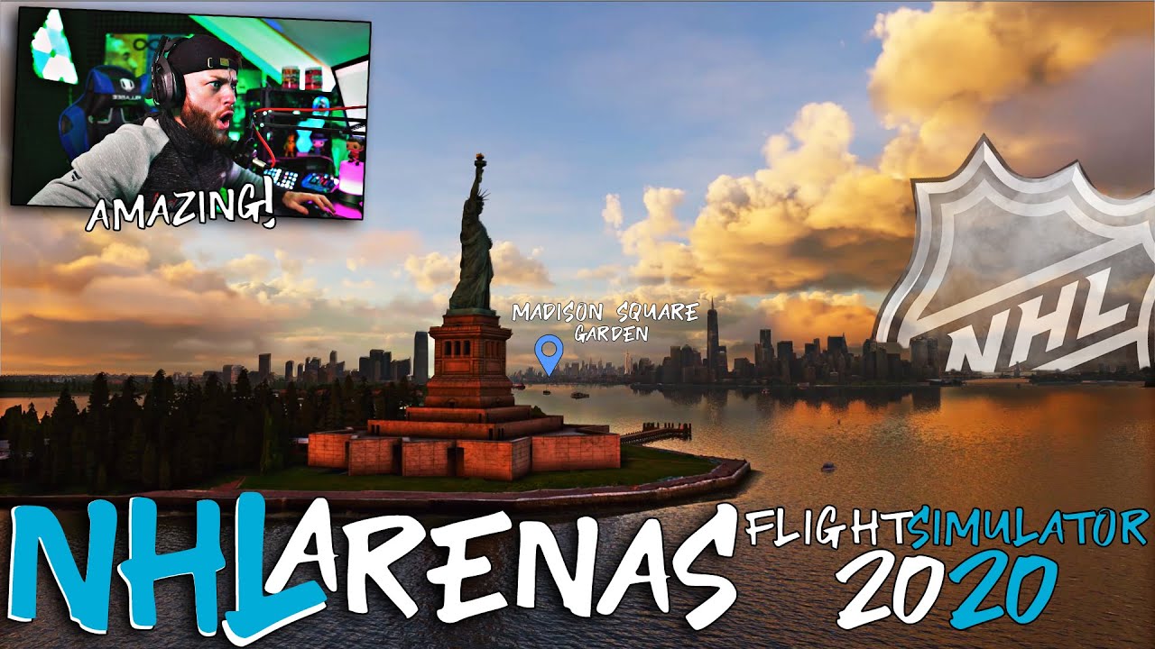 Flying to the USA to see NHL Arenas in Flight Simulator 2020 !