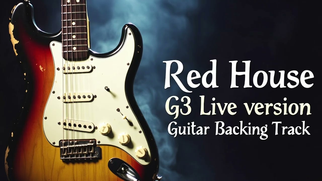 Red House G3 Live version Guitar Backing Track | Slow Blues Jam In B