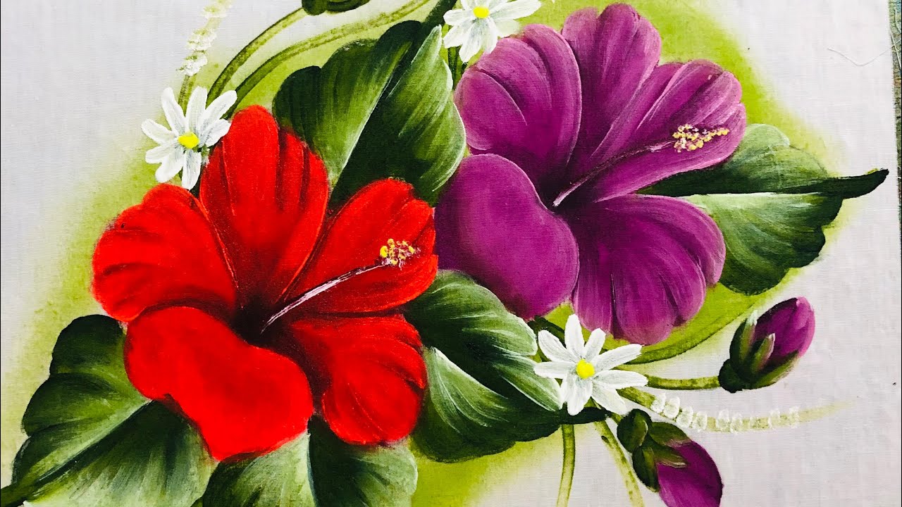 Aprenda pintar HIBISCO 🌺